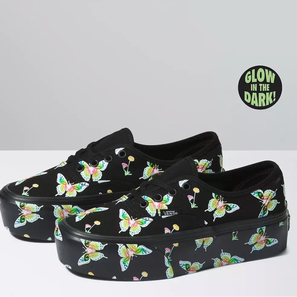 NEW Vans Morph Blackout Glow in the Dark Butterfly